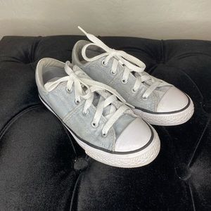Converse Gray Velvet Sneakers 12Y
